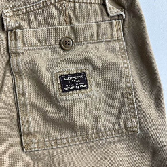 VINTAGE Abercrombie & Fitch Pants Men 30x28 Brown Drawstring Loose Heavy 90s - Picture 6 of 12